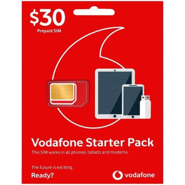 $30 Vodafone Tri Cut Sim Starter Pack